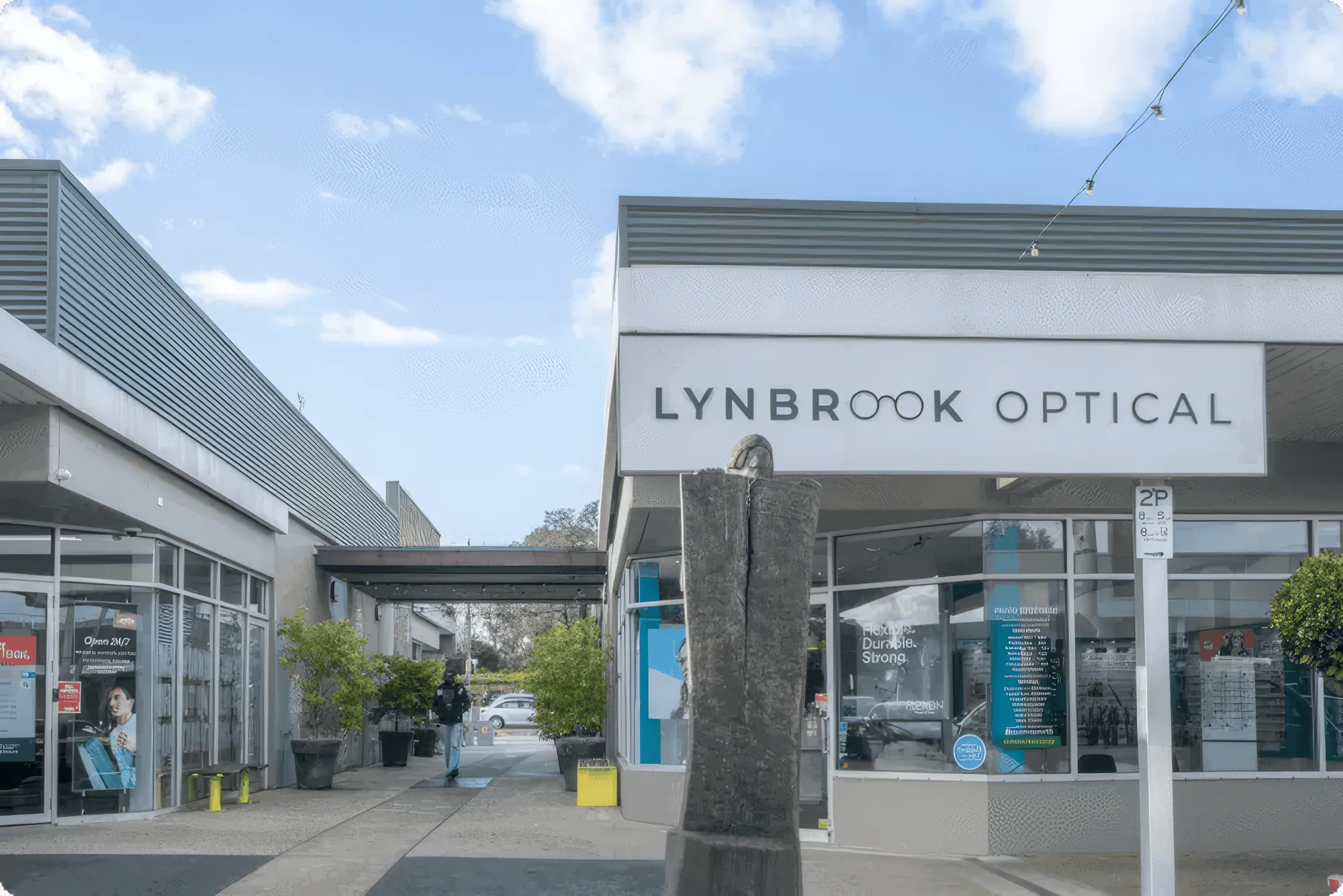 The Lynbrook Optical shopfront inside Lynbrook Village shopping centre